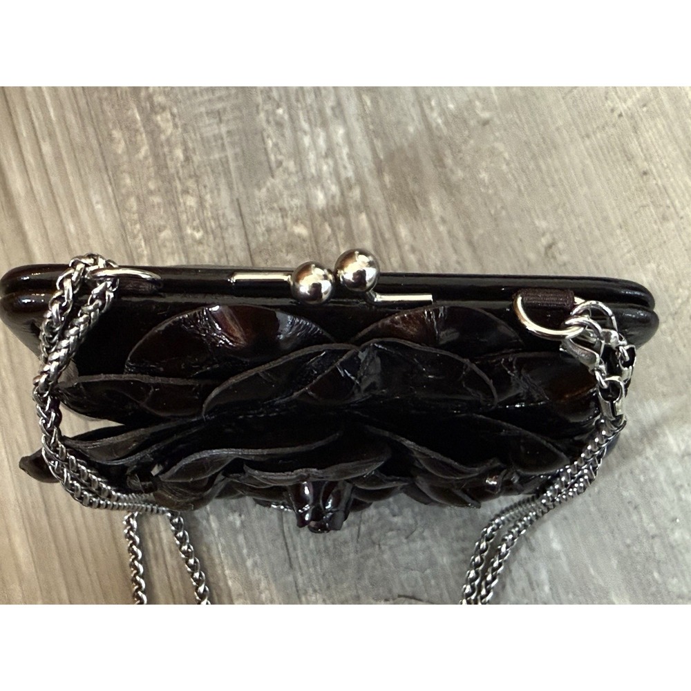 Brighton Roselie Flower Leather Coin Purse Crossbody. - Picture 7 of 16